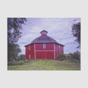 Iowa-Achteck-Rotscheune Seidenpapier