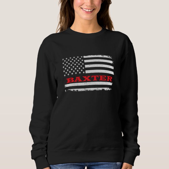 Iowa American Flag Baxter Usa Patriotic Souvenir Sweatshirt (Vorderseite)