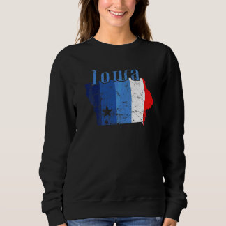 Iowa American Staat Kontur Map Usa Sweatshirt