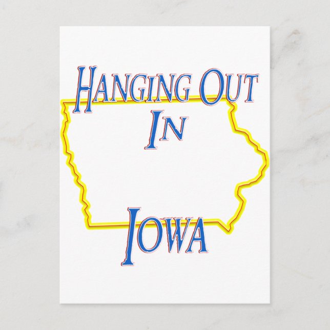 Iowa - Ausgehen Postkarte (Vorderseite)