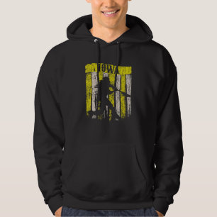 Iowa Baseball Player Vintag stört USA Staat Hoodie
