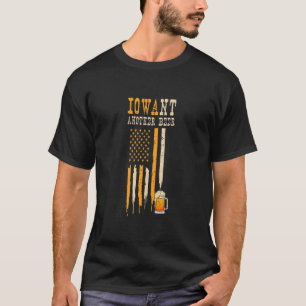 Iowa Beer Distressed Iowa Staat Karte T-Shirt