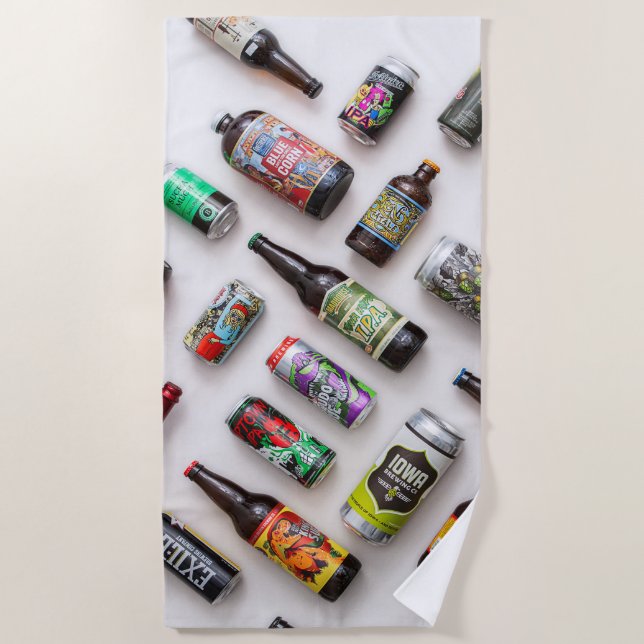 Iowa Beer Strandtuch (Vorderseite)