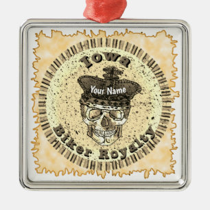 Iowa Biker  Ornament Aus Metall