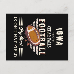 Iowa Cedar Falls American Football Postkarte