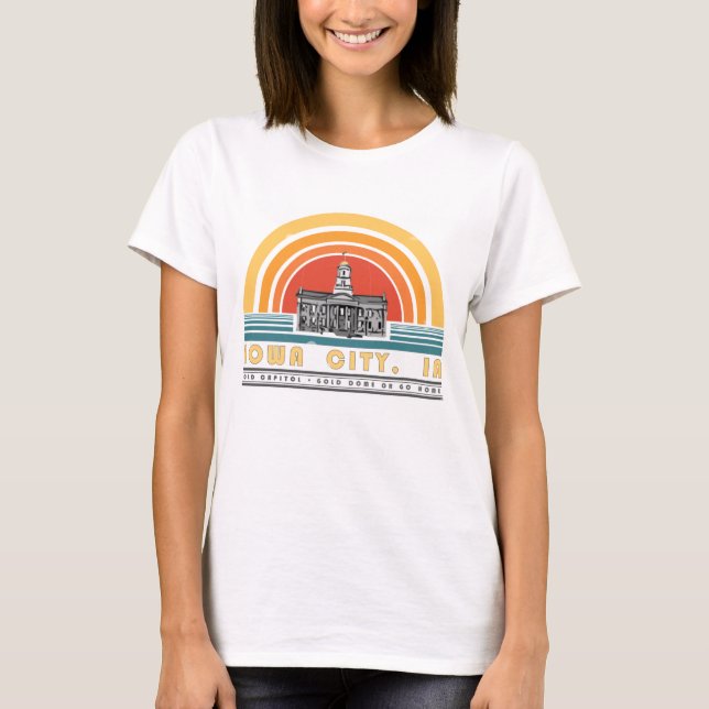 Iowa City - Gold Dome oder Go Zuhause (Gold, Grau) T-Shirt (Vorderseite)