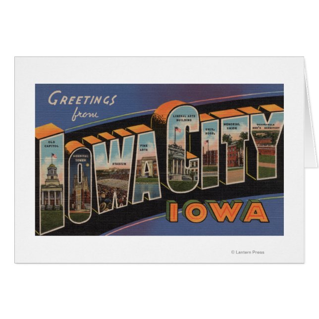 Iowa City, Iowa - Große Briefmarkenszenen (Vorderseite (Horizontal))