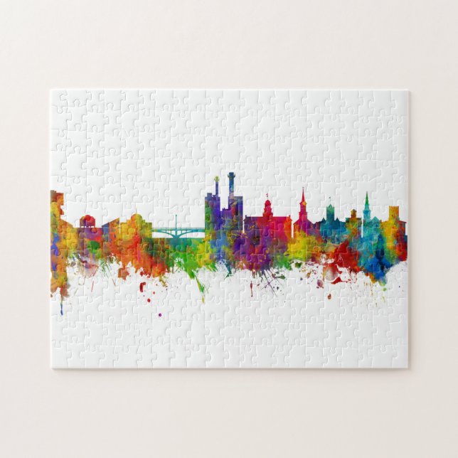 Iowa City Iowa Skyline Puzzle (Horizontal)