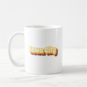 Iowa City Retro Vintager Text Kaffeetasse