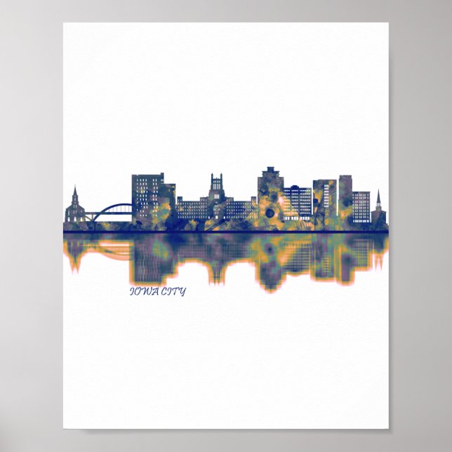 Iowa City Skyline Poster (Vorne)
