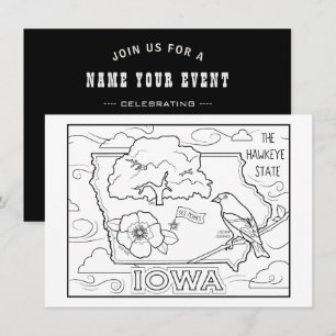 Iowa Color Me Collage Einladung