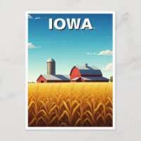 Iowa Cornfield Red Barn