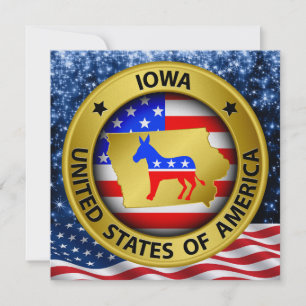 Iowa Democratic Patriotic Invitation - srf Einladung