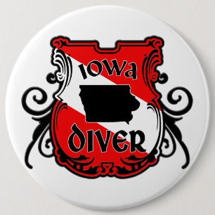 Iowa Diver Button