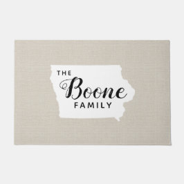 Iowa Family Monogram Staat Doormat Fußmatte