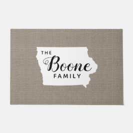 Iowa Family Monogram Staat Doormat Fußmatte