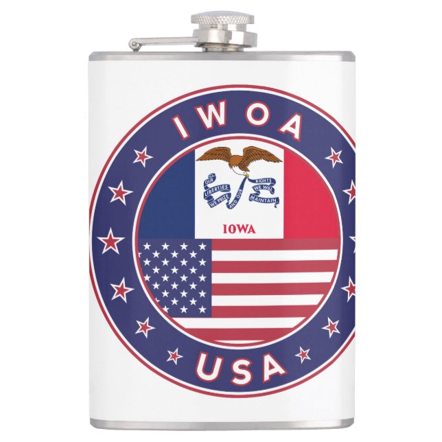 Iowa Flachmann (Vorderseite)