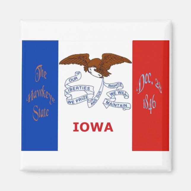 Iowa Flag Magnet (Vorne)