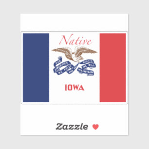 Iowa Flag Native Aufkleber