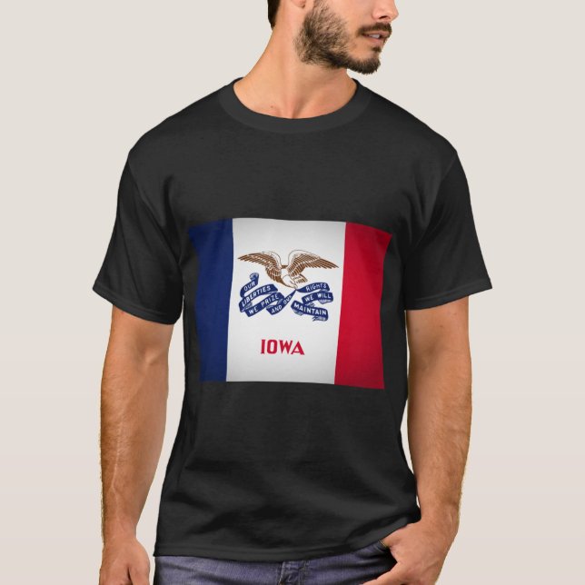 Iowa Flag of State Oversized T-Shirt (Vorderseite)