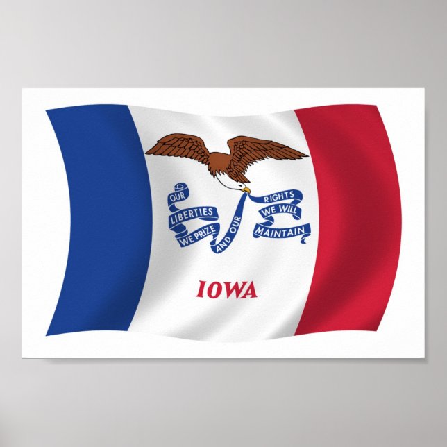 Iowa Flag Poster Print (Vorne)