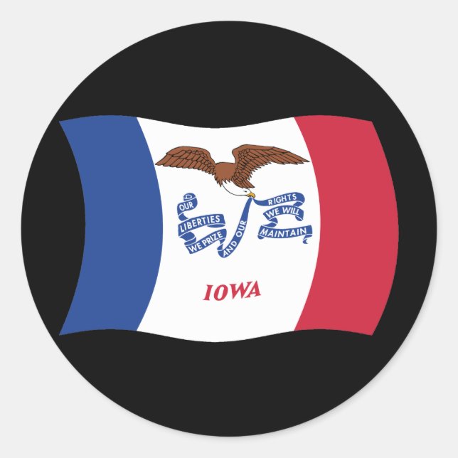 Iowa Flag Sticker (Vorderseite)