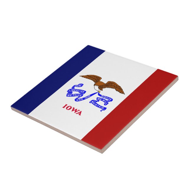 Iowa-Flagge Fliese (Seite)