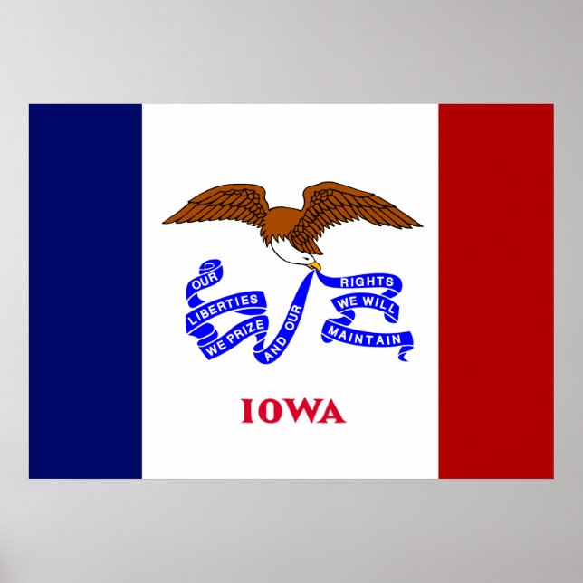 Iowa-Flagge Poster (Vorne)