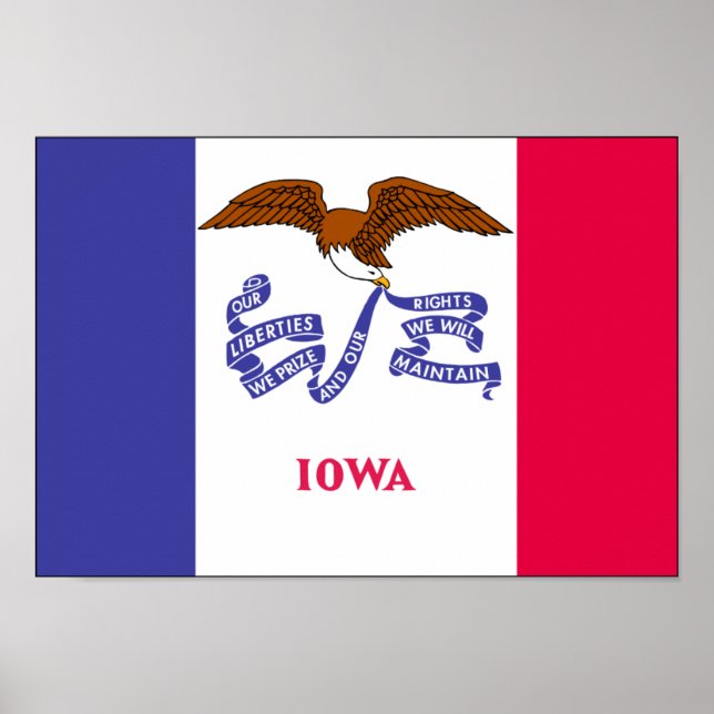 Iowa-Flagge Poster (Vorne)
