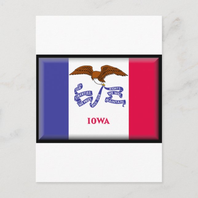 Iowa-Flagge Postkarte (Vorderseite)