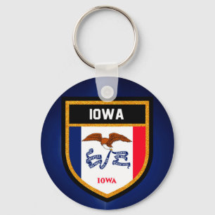 Iowa-Flagge Schlüsselanhänger