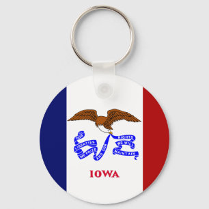 Iowa-Flagge Schlüsselanhänger