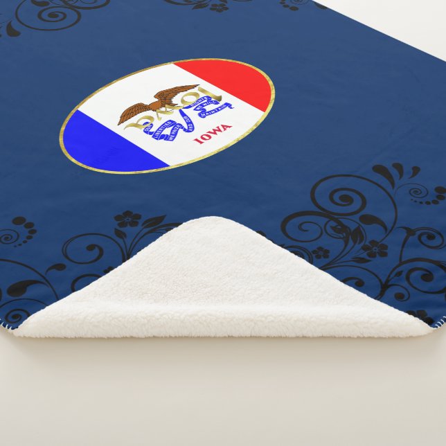 Iowa-Flagge Sherpadecke (3/4)