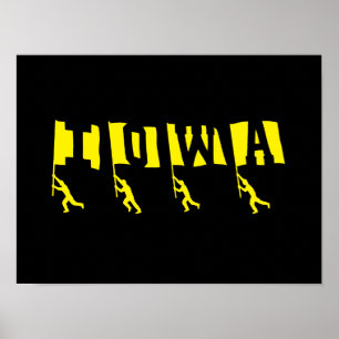Iowa Football "Fahnen" Poster