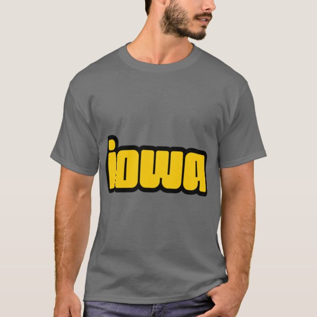 Iowa funky letters T-Shirt (Vorderseite)