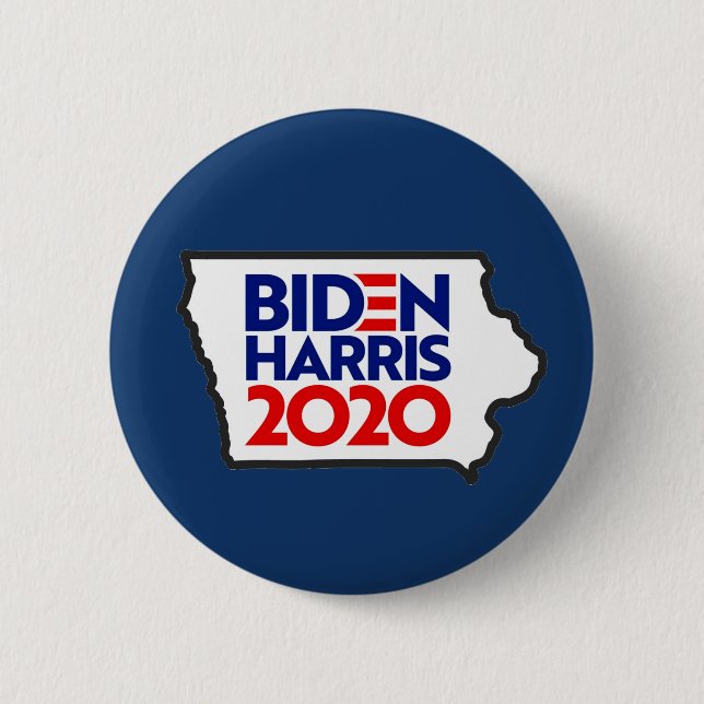 Iowa für Biden Harris 2020 Button (Vorderseite)