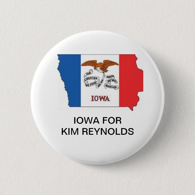 IOWA für KIM REYNOLDS GOVERNOR-Taste Button (Vorderseite)