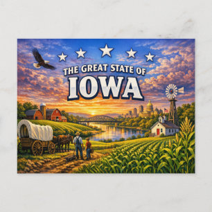 Iowa Grußkarte  Postkarte
