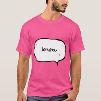 Iowa Handwrite Handdrawn Speech Bubble Oversized T-Shirt