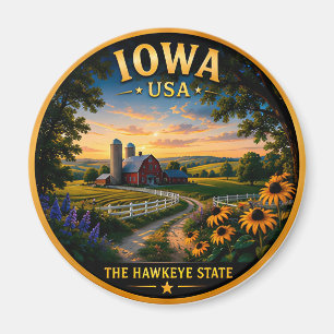 Iowa Hawkeye State Landschaft Stolz 🌻 Magnet