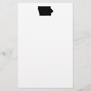 Iowa in Schwarz und Weiß Briefpapier
