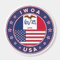 Iowa, Iowa-Aufkleber, Tasche, Uhr