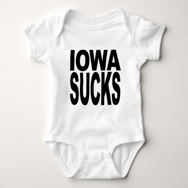 Iowa ist zum Kotzen Baby Strampler (Vorderseite)