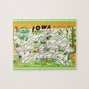Iowa Karte Puzzle