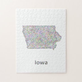 Iowa-Karte Puzzle