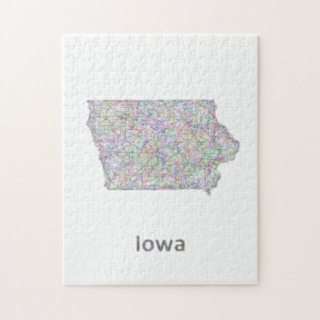 Iowa-Karte Puzzle (Vertikal)