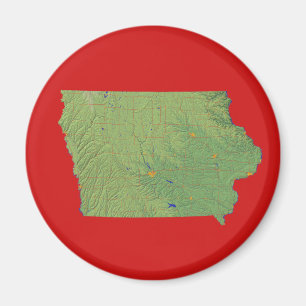 Iowa-Karten-Magnet Magnet
