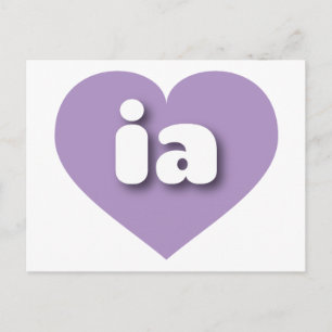 Iowa Lavendelherz - I Liebe Postkarte