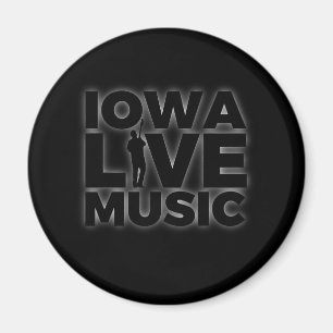 Iowa Live Music Guitar Player Geschenk Magnet