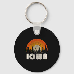 Iowa - lustige Natur Retro-Wandern 60er 70er 80er Schlüsselanhänger